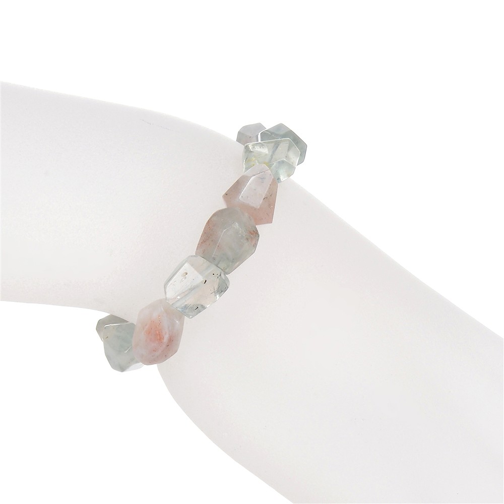 Bracelet, sunstone (Arusha), 10-12 mm nuggets, faceted | Marco Schreier