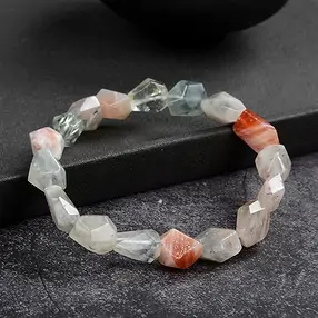 Pulsera, piedra solar (Arusha), pepitas de 10-12 mm, facetadas | Marco Schreier