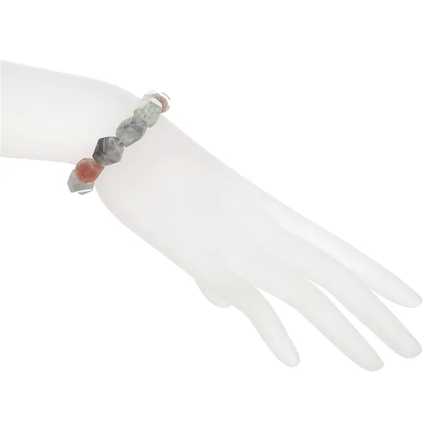Bracelet, sunstone (Arusha), 12-14mm nuggets, faceted | Marco Schreier