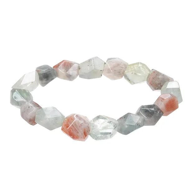Bracelet, sunstone (Arusha), 12-14mm nuggets, faceted | Marco Schreier