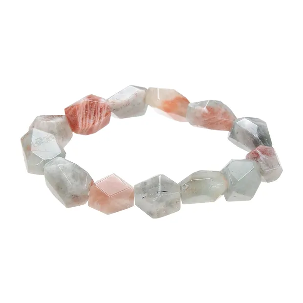 Bracelet, sunstone (Arusha), 14-18mm nuggets, faceted | Marco Schreier