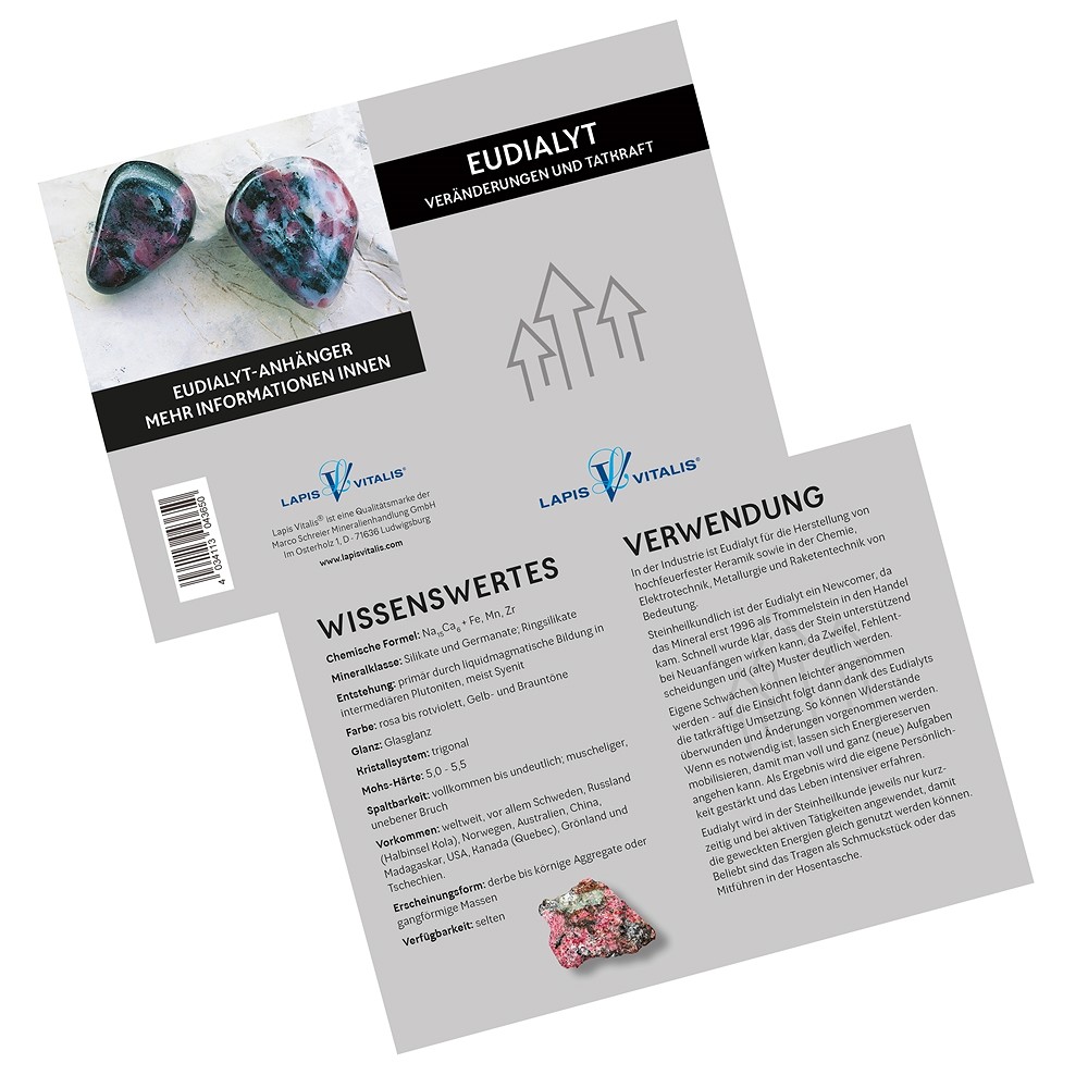 Anhänger Eudialyt "Veränderung und Tatkraft" | Edelsteine, Heilsteine & Schmuck