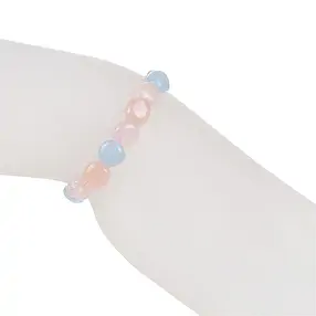 Bracelet, Morganite, 08-10mm Nuggets | Marco Schreier
