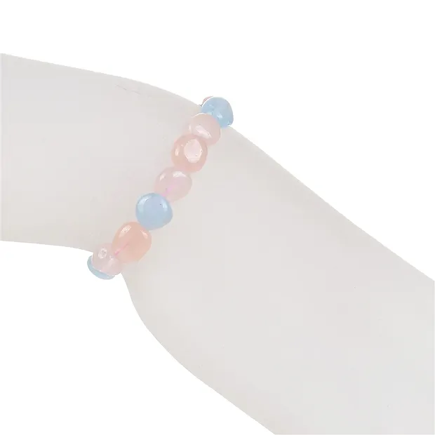 Bracelet, Morganite, 08-10mm nuggets | wholesaler gems, healing stones & jewelry