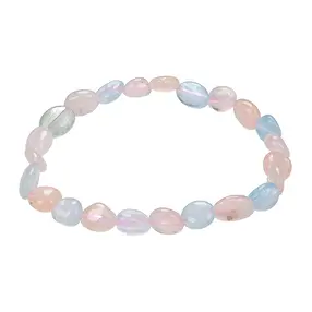 Bracelet, Morganite, 08-10mm Nuggets | Marco Schreier
