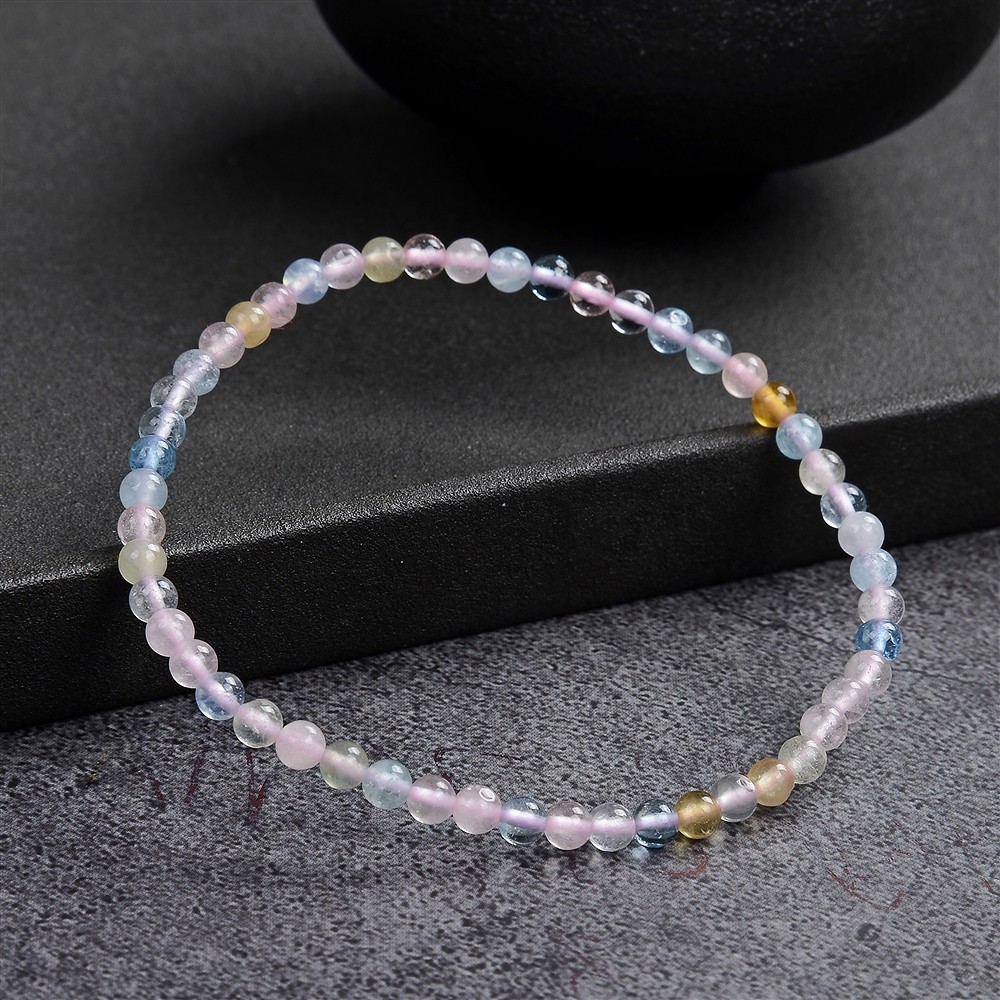 Bracciale, Morganite, perline da 04 mm | grossista gemme e pietre curative