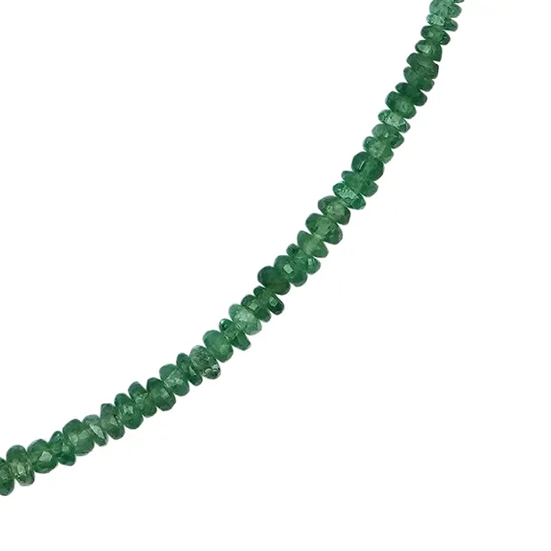 Tsavorite necklace, 3-6mm button, extension chain, gold-plated | Marco Schreier