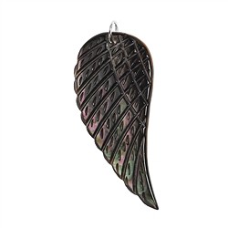 0624325090 Pendant angel wings Mother of Pearl (dark), 6.0 cm, left | Marco Schreier