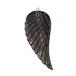 0624325090 Pendentif Ailes d'ange en nacre (foncée), 6,0cm, gauche | Marco Schreier