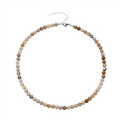 0624512206 Collana di corallo pietrificato, perline da 6 mm, rodiato | Marco Schreier