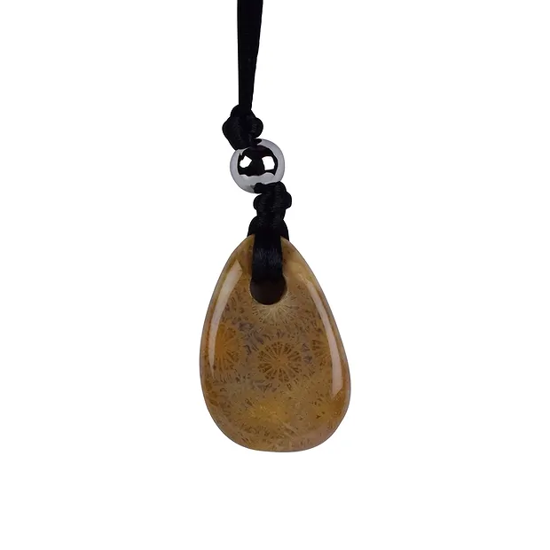 Pendentif Corail fossilisé "Esprit d'équipe et compréhension" | Marco Schreier