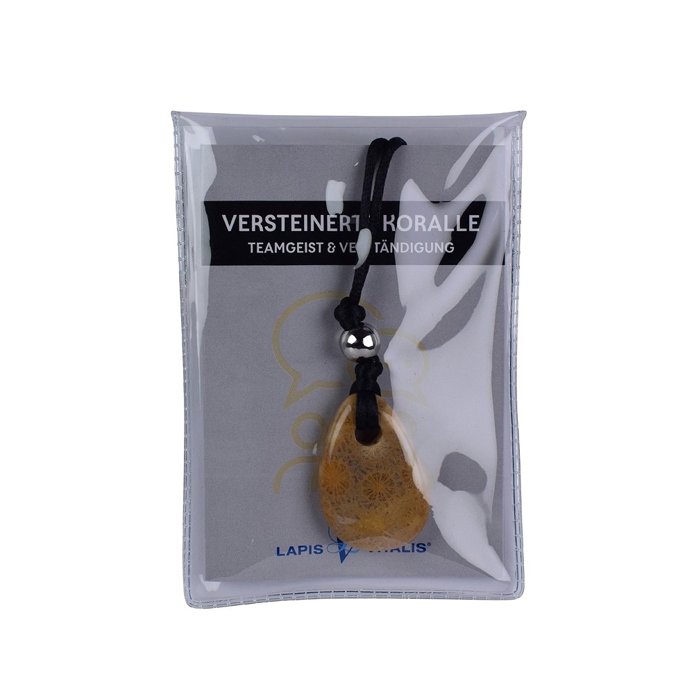 Pendentif Corail fossilisé "Esprit d'équipe et compréhension" | Marco Schreier