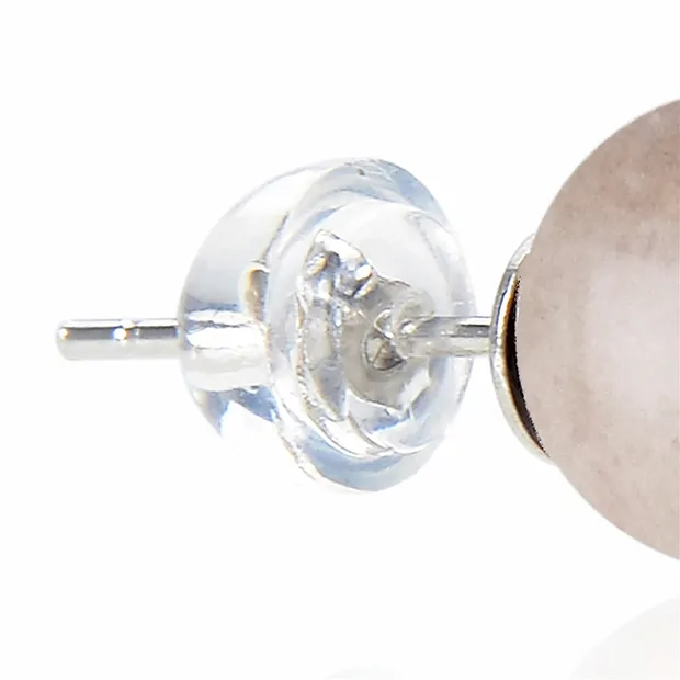 Ohrstecker versteinerte Koralle, Kugel, 8mm | Edelsteine, Heilsteine & Schmuck