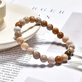 Bracciale, corallo pietrificato, perline da 08 mm | Marco Schreier