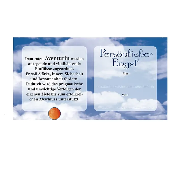 Ciondolo angelo in Avventurina (rosso), 3,0 cm | Marco Schreier