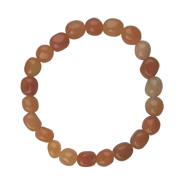Bracelet, Aventurine (red), 08 - 10mm nuggets | wholesaler gems & healing stones