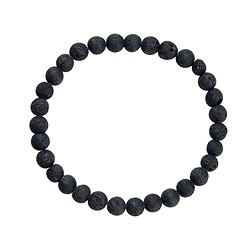 0624850106 Bracciale, lava (nero), perline da 06 mm | grossista gemme e pietre curative