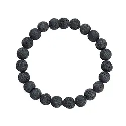 0624850108 Pulsera, lava (negra), cuentas de 08 mm | Marco Schreier