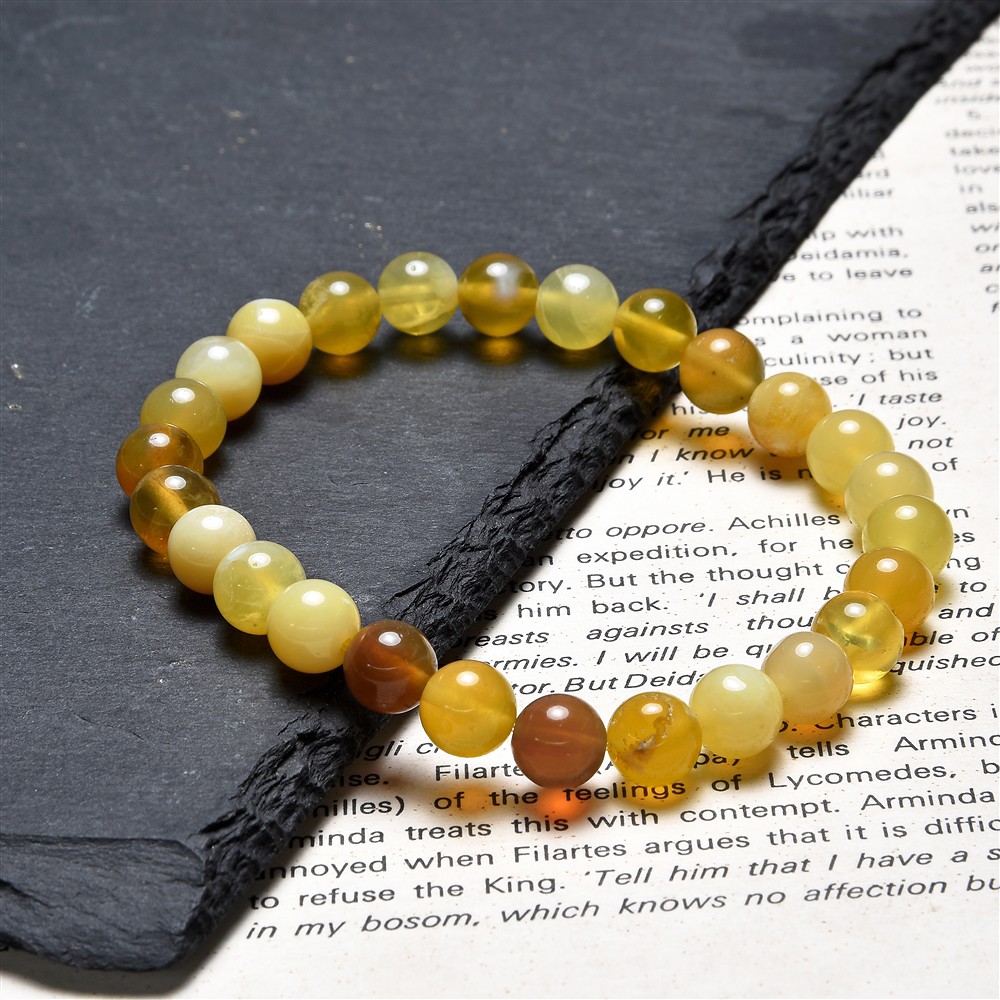 Bracciale, opale (opale miele), perline da 07,5 a 08,0 mm | Marco Schreier