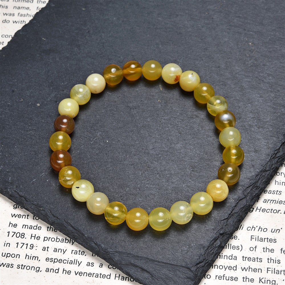 Bracciale, opale (opale miele), perline da 07,5 a 08,0 mm | Marco Schreier