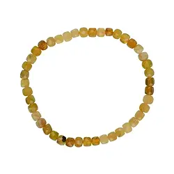 0625051005 Bracelet, opal (honey opal), 04mm cube, faceted | gems, healing stones & jewelry