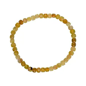 Bracelet, opale (opale miel), 04mm cube, facetté | Marco Schreier