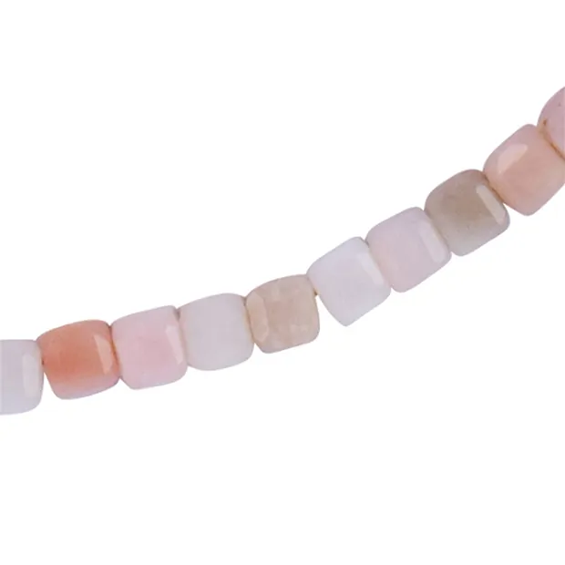 Andean Opal necklace, cube (4.5 mm), faceted, gold-plated, extension chain | Marco Schreier