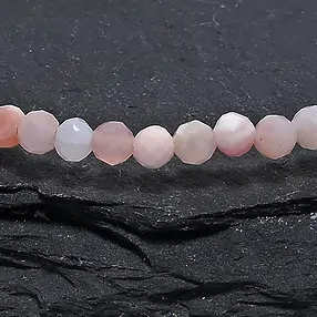 Armband, Andenopal (pink), 03mm Kugeln, facettiert, 14cm (kurz) | Marco Schreier
