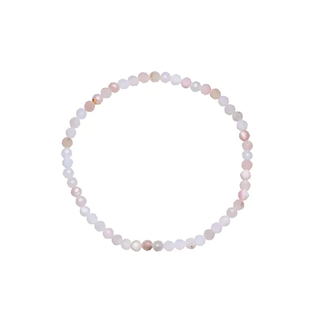 Bracelet, Andean Opal (pink), 03mm beads, faceted, 14cm (short) | Marco Schreier