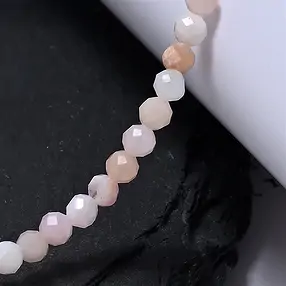 Bracciale, Opale andino (rosa), perline da 03 mm, sfaccettate, 19 cm | Marco Schreier