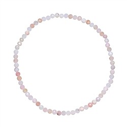 0626251031 Pulsera, Ópalo andino (rosa), cuentas de 03mm, facetadas, 19cm | Marco Schreier