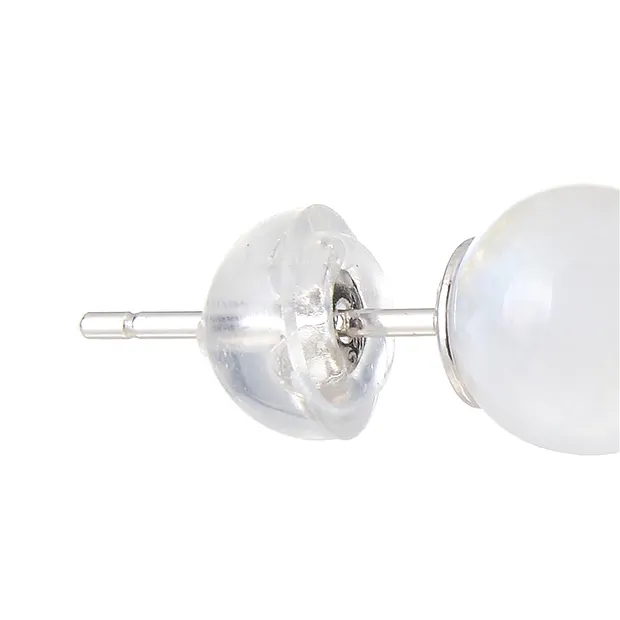 Ohrstecker Labradorit (weiß), Kugel, 4mm, rhodiniert | Marco Schreier