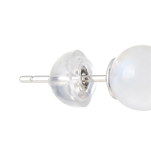 Earstuds Labrodorite (white), ball, 6mm, rhodiniert | Marco Schreier