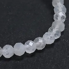 Armband, Labradorit (weiß), 03mm Kugeln, facettiert, 14cm (kurz) | Marco Schreier