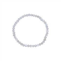 0626850231 Bracciale, Labradorite (bianca), perline da 03 mm, sfaccettate, 14 cm (corto) | Marco Schreier