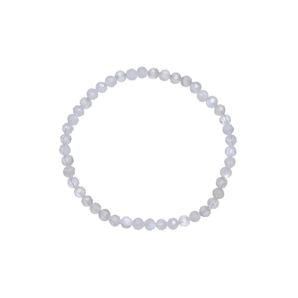 Armband, Labradorit (weiß), 03mm Kugeln, facettiert, 14cm (kurz) | Marco Schreier