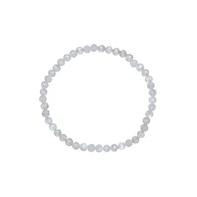Armband, Labradorit (weiß), 03mm Kugeln, facettiert, 14cm (kurz) | Marco Schreier