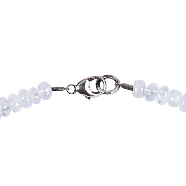 Kette (Buttonkette), Labradorit weiß, 05-10mm/45cm, mit Verlauf | Marco Schreier