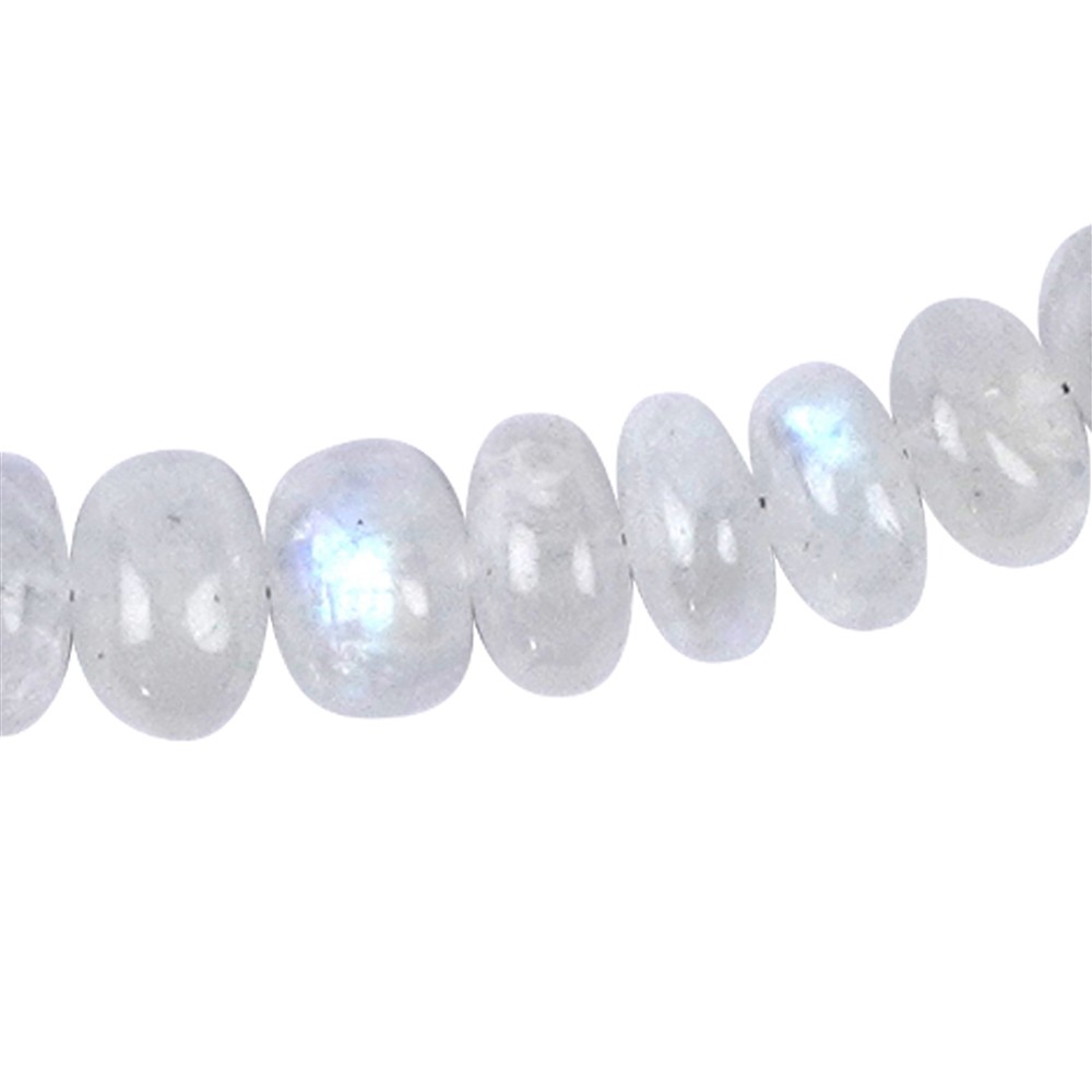 Kette (Buttonkette), Labradorit weiß, 05-10mm/45cm, mit Verlauf | Marco Schreier