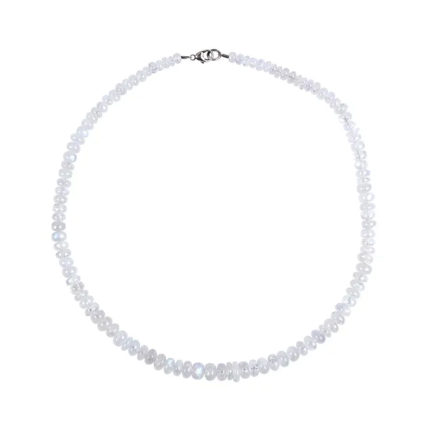 Kette (Buttonkette), Labradorit weiß, 05-10mm/45cm, mit Verlauf | Marco Schreier