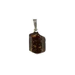0627025020 Pendentif Dravite (tourmaline) brute avec oeillet en argent | Marco Schreier