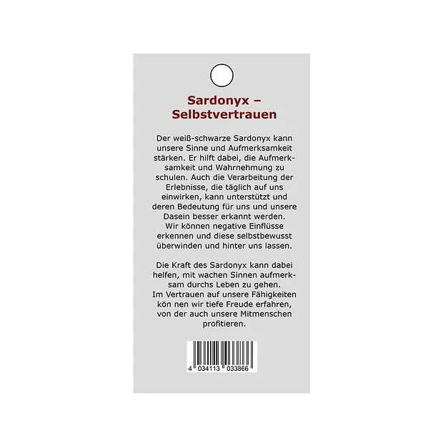 Power stone pendant Sardonyx (self-confidence) | gems, healing stones & jewelry