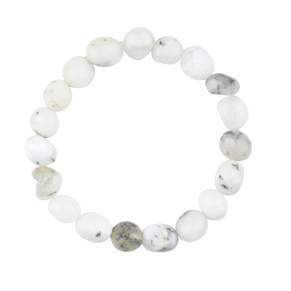 Pulsera, ópalo dendrítico, 08 x 10mm pepitas | Marco Schreier