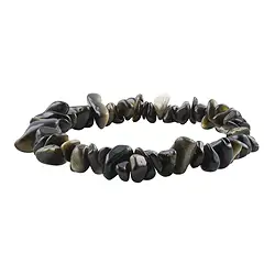 0628661002 Bracelet Obsidian (gold luster obsidian), 05 -08mm sliver | Marco Schreier