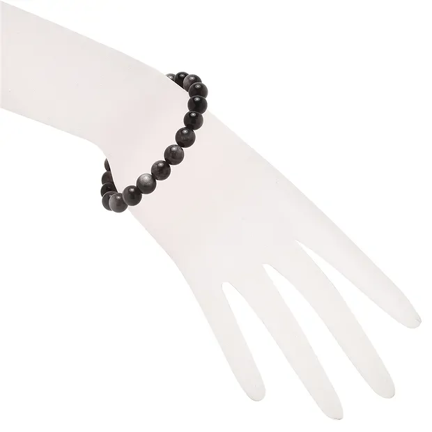 Bracelet, Obsidienne (obsidienne argentée), 08mm boules | Marco Schreier