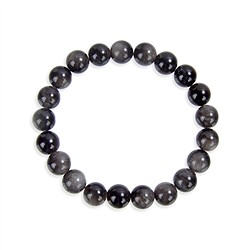 0628750108 Bracelet, Obsidian (silver luster obsidian), 08mm beads | Marco Schreier