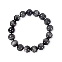 0628750130 Armband, Obsidian (Silberglanzobsidian), 10mm Kugeln | Marco Schreier