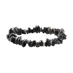 0628750193 Bracciale di ossidiana (ossidiana argentata), scheggia di 05 - 08 mm | Marco Schreier