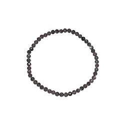 0628750231 Armband, Obsidian (Silberglanz-Obsidian), 03mm Kugeln, facettiert, 14cm (kurz) | Marco Schreier