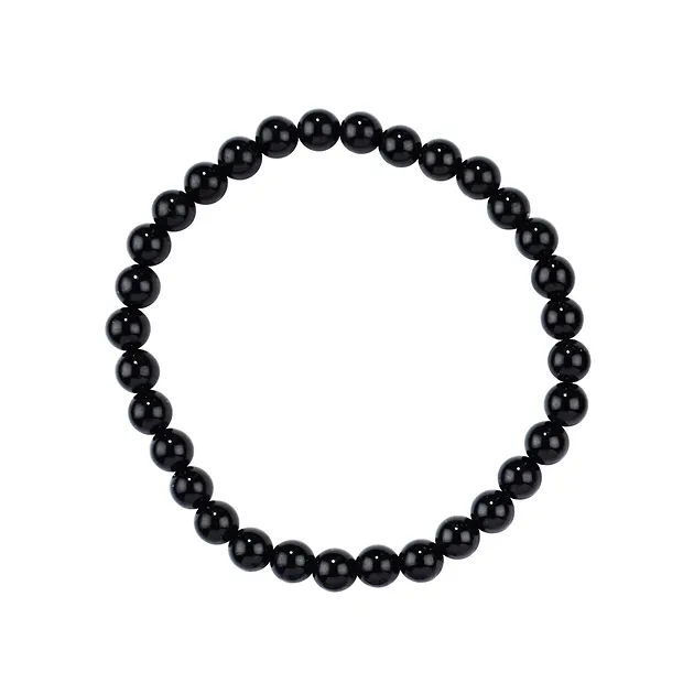 Pulsera, Obsidiana (negra), cuentas de 06 mm | Marco Schreier